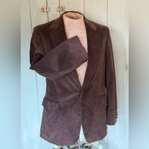 VTG Miller Stockman Western Sport Jacket Blazer Corduroy Cowboy Bi-Wing Brn 40R